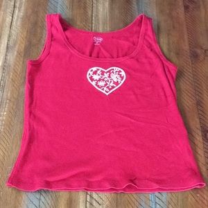 Women’s Talbots Red Heart Tank Top ❤️ Cotton Med